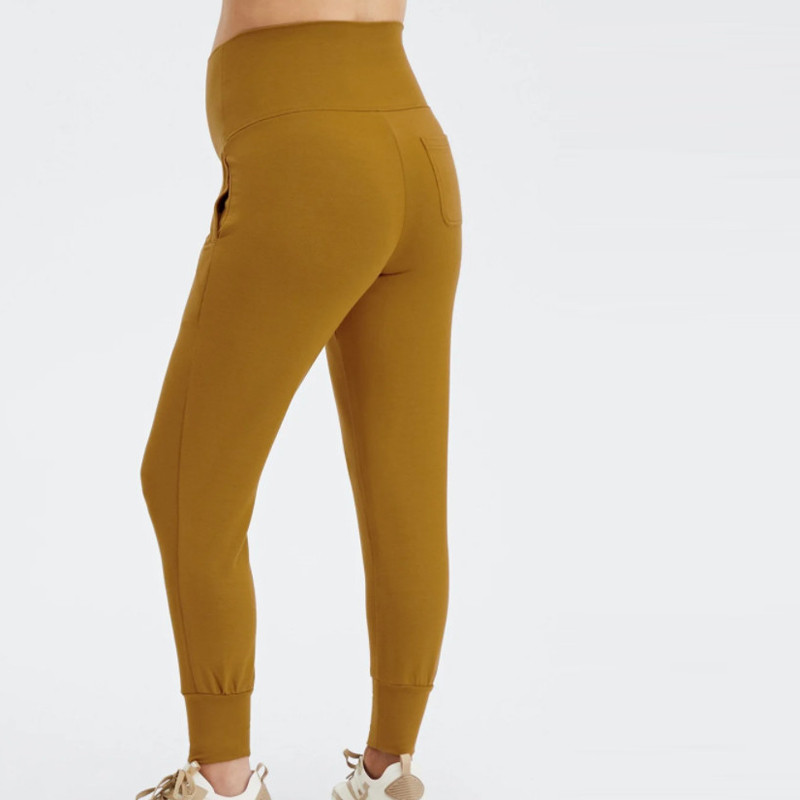 Custom Maternity Sweatpants Full Panel with Pockets Cotton Jogger Pants-Aktik