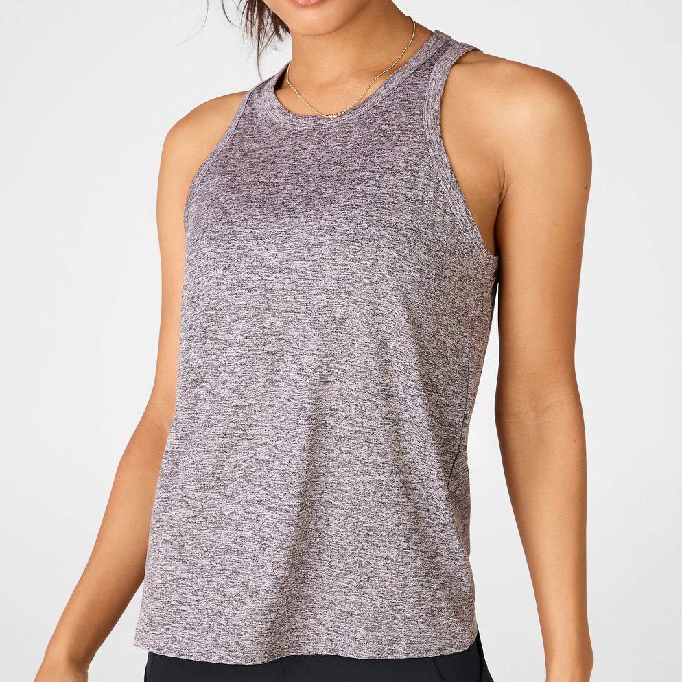 Custom Design Loose Fit Open Back Women's High Neck Dri Fit Tank Top-Aktik