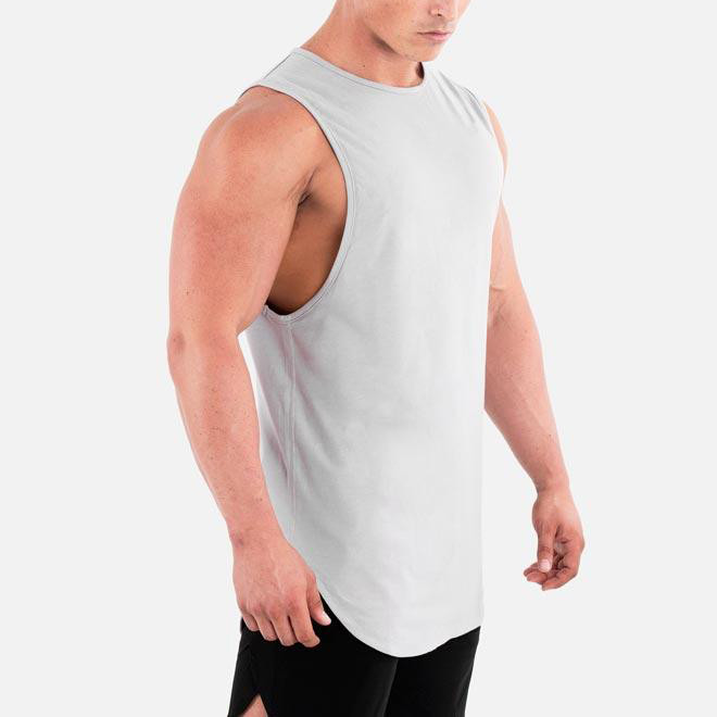 Custom Best Crew Neck 100% Cotton Sleeveless Bulk Mens Sports Tank Top-Aktik