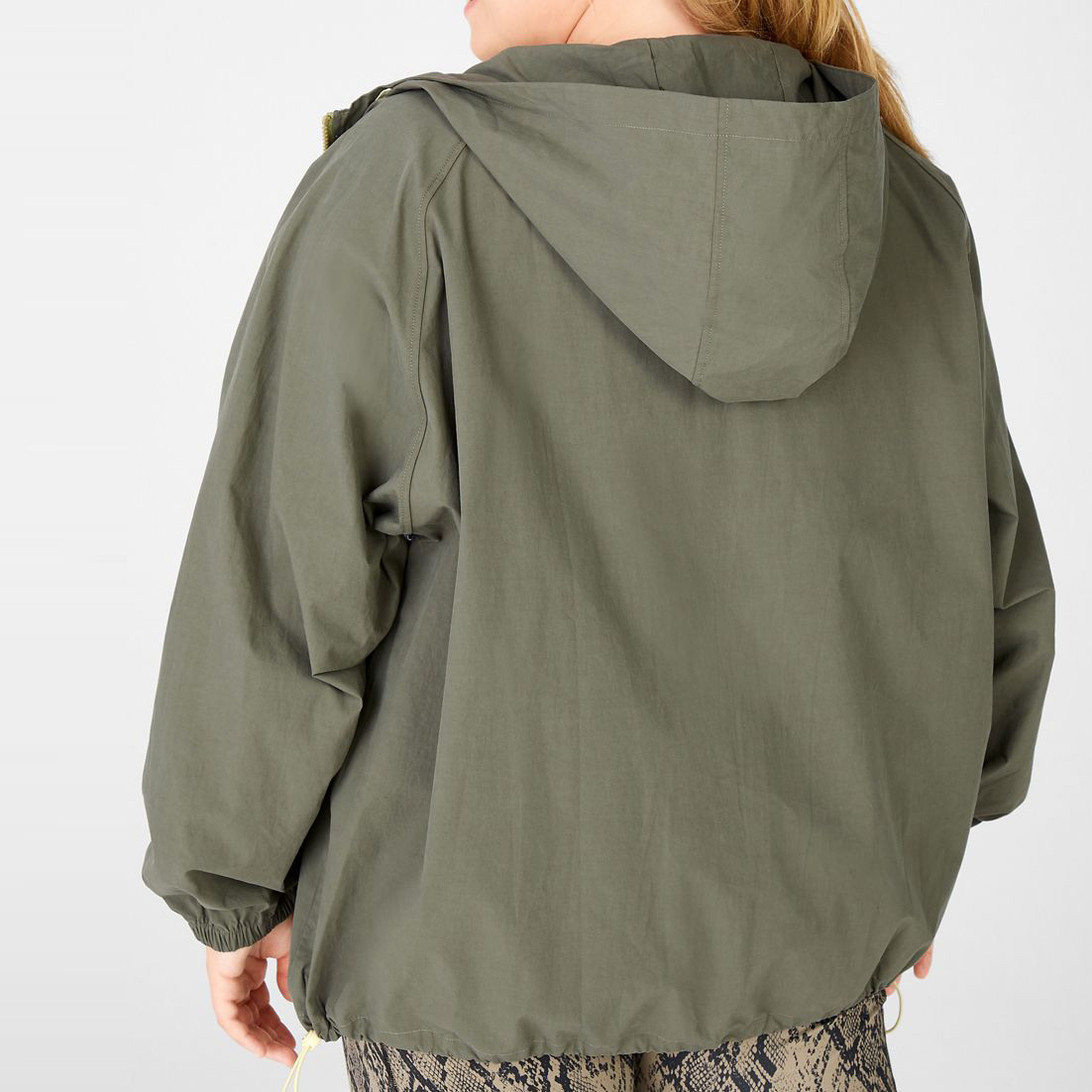 Custom Oversized Womens Zip Up Windbreaker Plus Size Hoodies with Pockets-Aktik