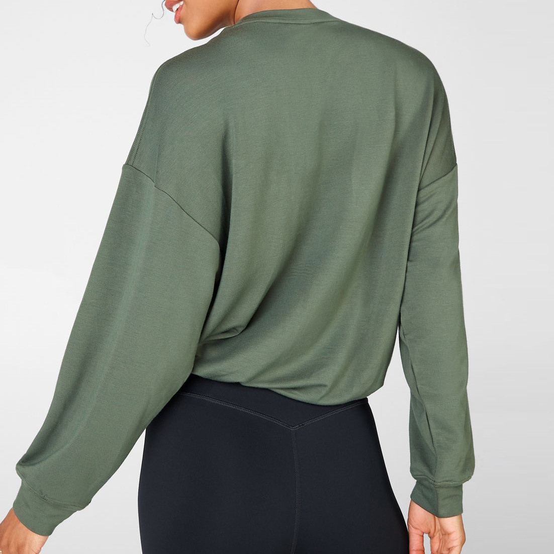 Custom Logo Oversized Crewneck Off The Shoulder Sweatshirt for Women-Aktik