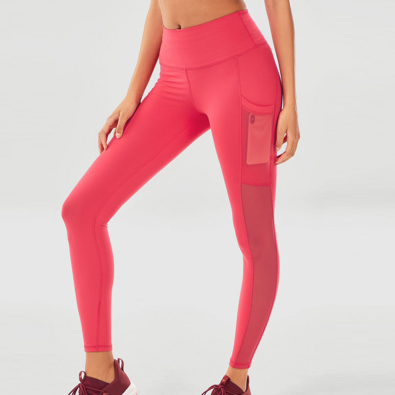 Wholesale Yoga Clothes High Waisted Camo Leggings Outfit with Mesh Pockets-Aktik