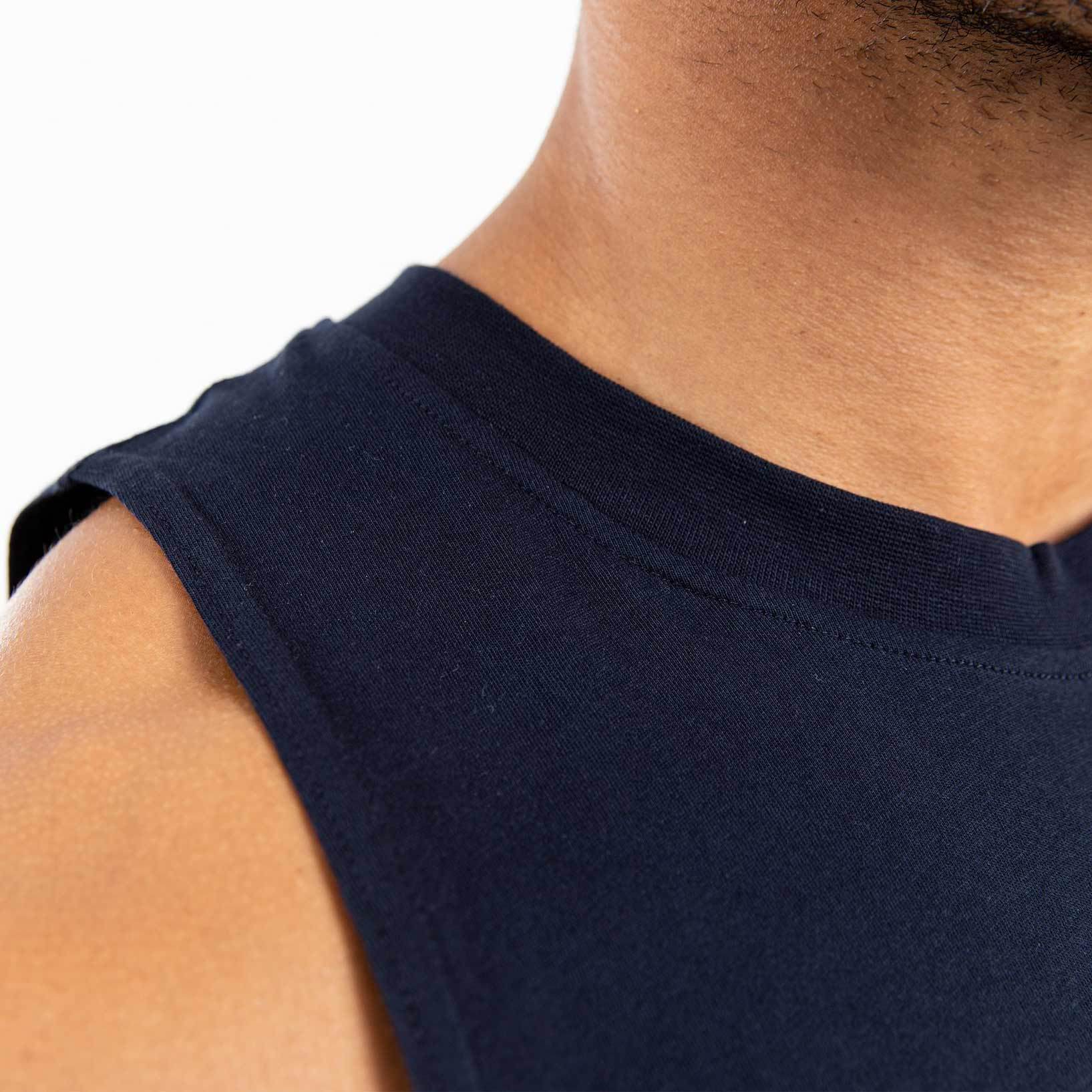 Custom Cotton Crew Neck Plain Muscle Lifting Tank Tops Printing for Men-Aktik
