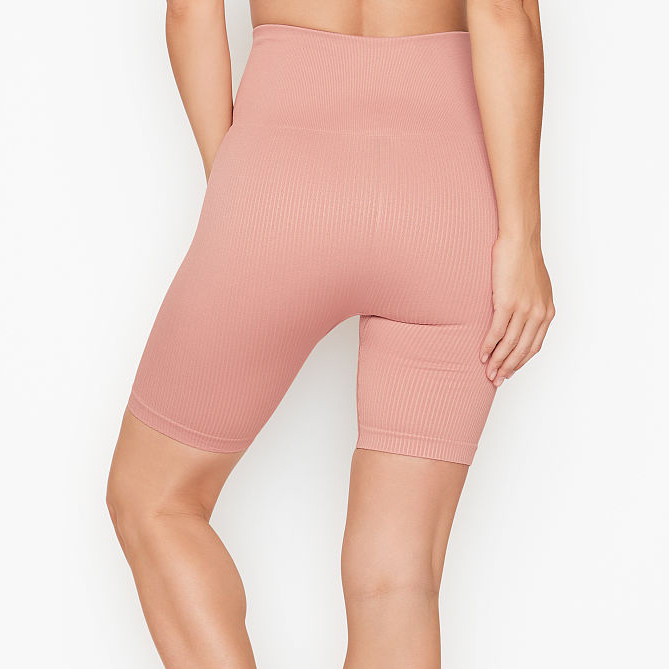 Custom Seamless Activewear Womens Compression Ribbed Seamless Biker Shorts-Aktik