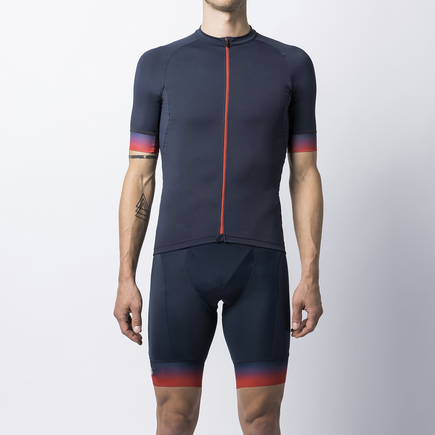 Private Label Full Zip Mesh Performance Mens Custom Cycling Apparel-Aktik