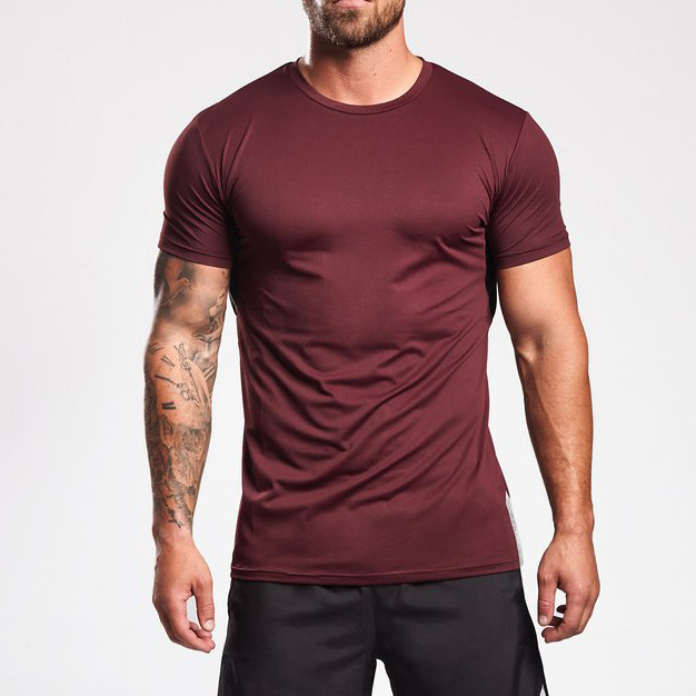Mens Short Sleeve Slim Fit Custom Dri Fit Shirts Wholesale with Mesh-Aktik