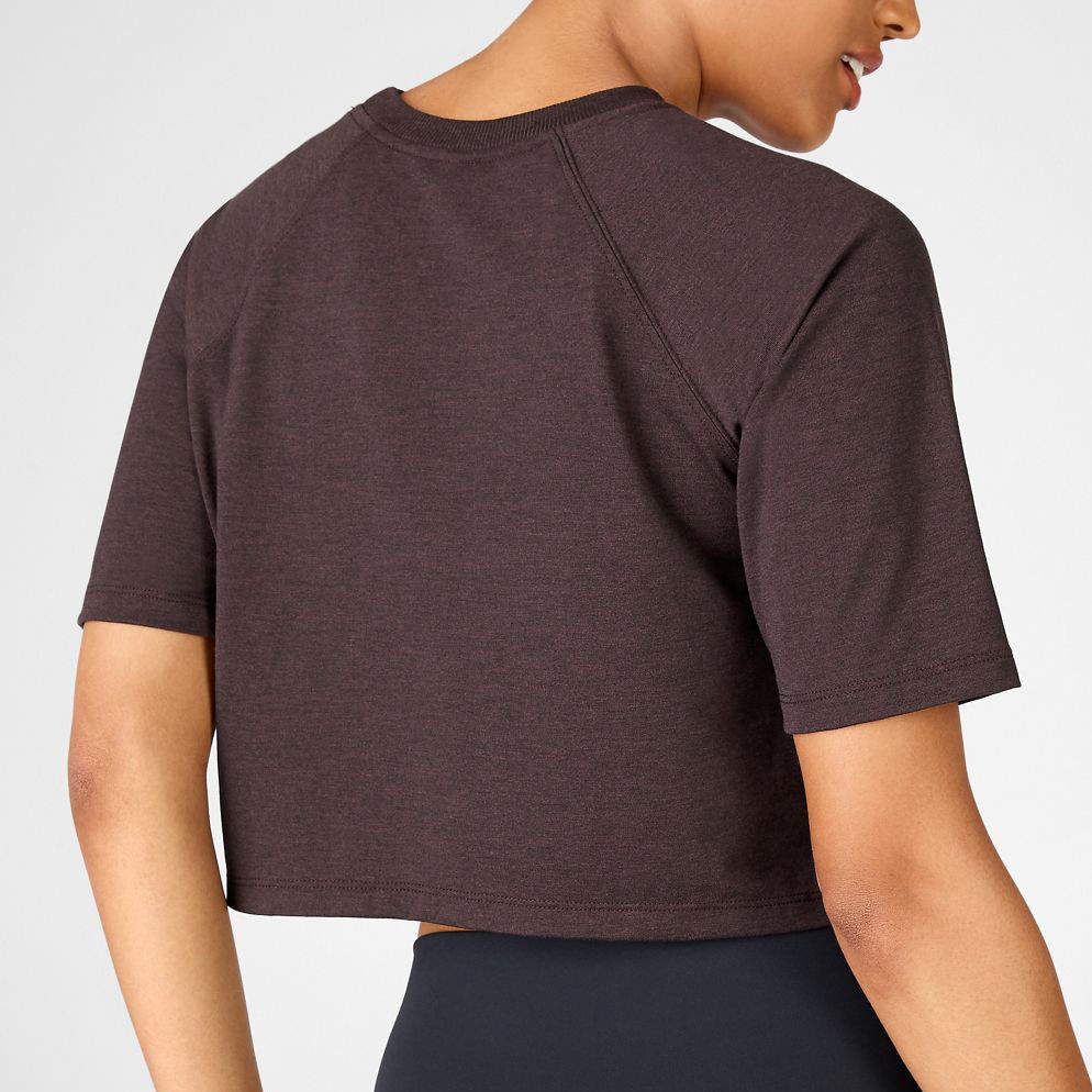 Custom Thick Cotton Crew Neck Oversized Cropped T Shirt for Womens-Aktik