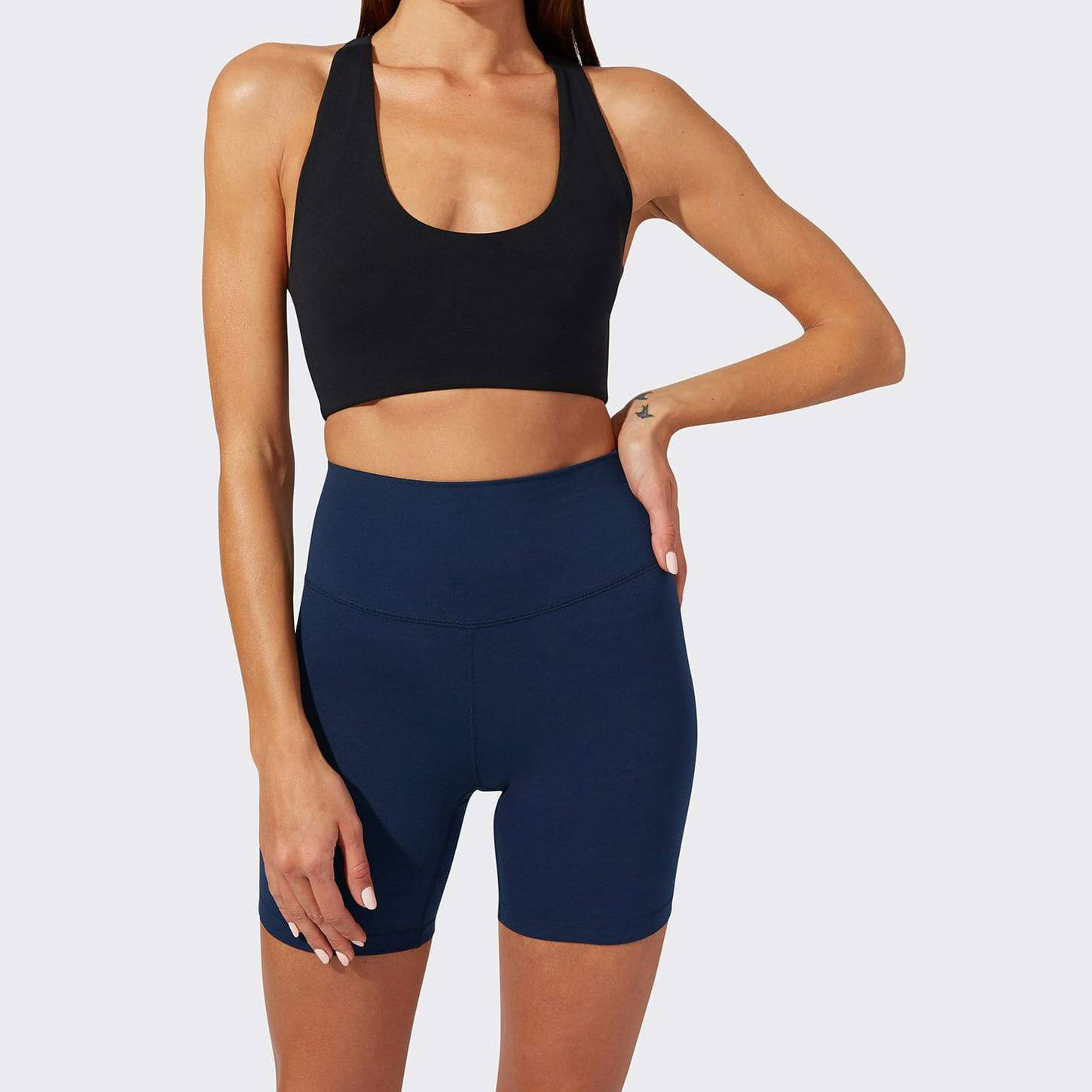 Custom Nylon Spandex Stretch Super High Waisthed Best Bike Shorts Women-Aktik