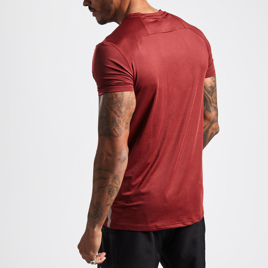Custom Gym Shirts Mens Short Sleeve Crew Neck Dri Fit Shirts Wholesale-Aktik