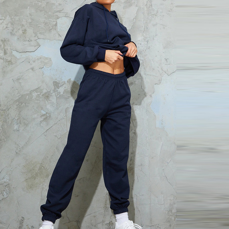 Wholesale Blank Jogger Sets Cotton Oversized Designer Womens Tracksuit Set-Aktik