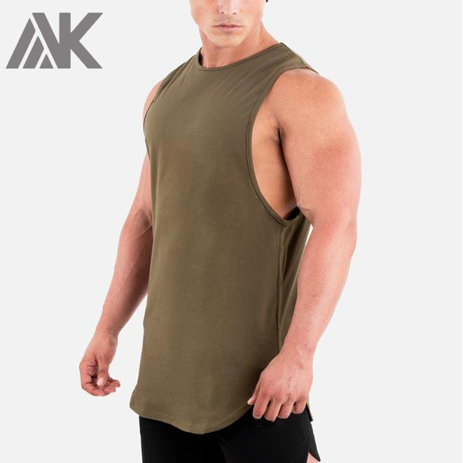 Custom Best Crew Neck 100% Cotton Sleeveless Bulk Mens Sports Tank Top-Aktik