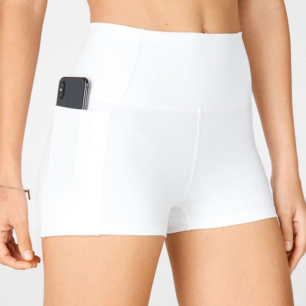 Custom Women's Active Shorts Mid Rise Hot Yoga Shorts Women with Pockets-Aktik