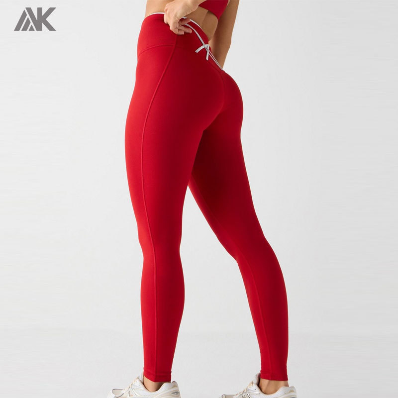 Custom High-Waisted Laced Up Women's Legging Quick-dry Compression Tight -Aktik