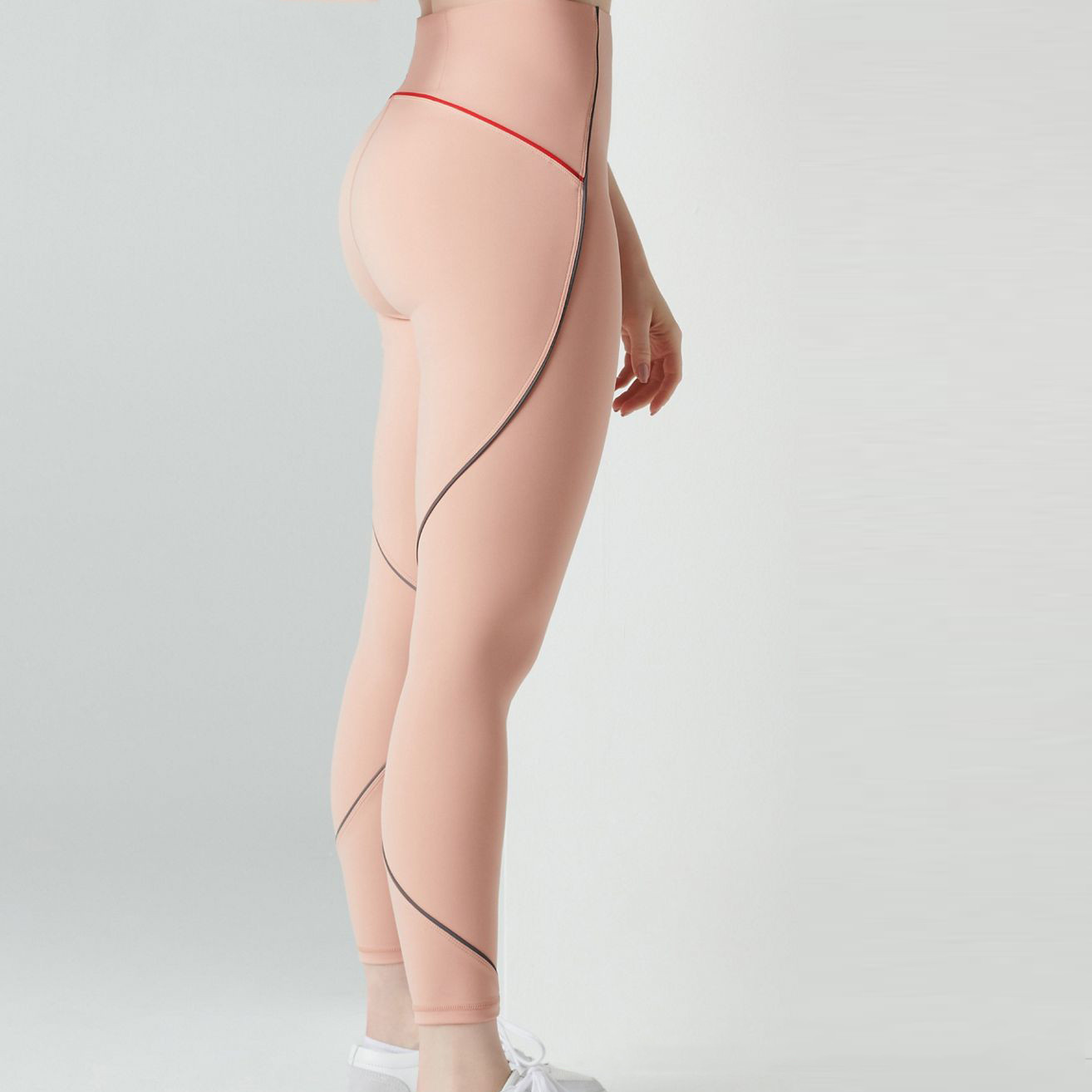 Custom Reflective Leggings No Front Seam Best Running Leggings for Women-Aktik