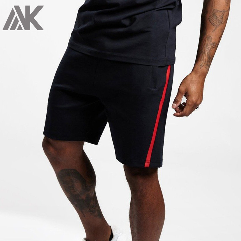 Wholesale Cotton Fleece High Waisted Mens Jogger Shorts with Pockets-Aktik