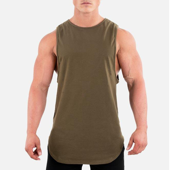 Custom Best Crew Neck 100% Cotton Sleeveless Bulk Mens Sports Tank Top-Aktik