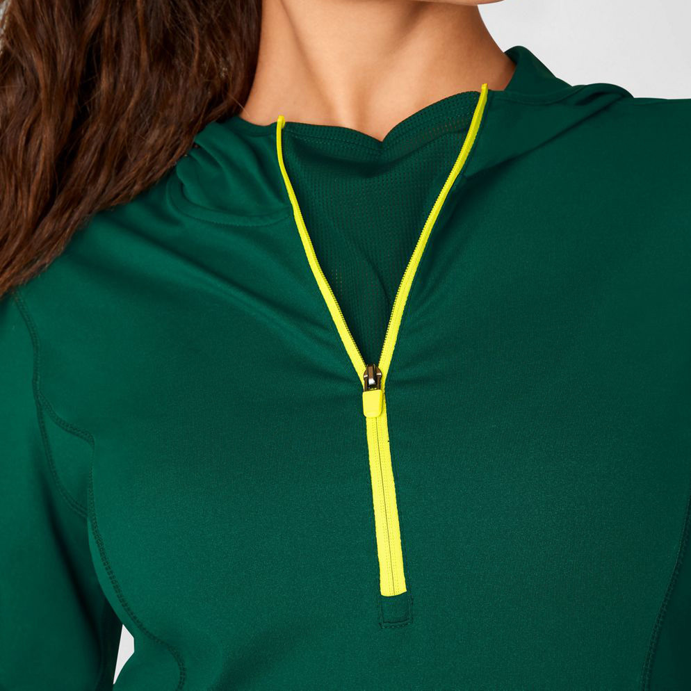 Custom Hoodie Design Wholesale Slim Fit Quarter Zip Hoodie for Women-Aktik