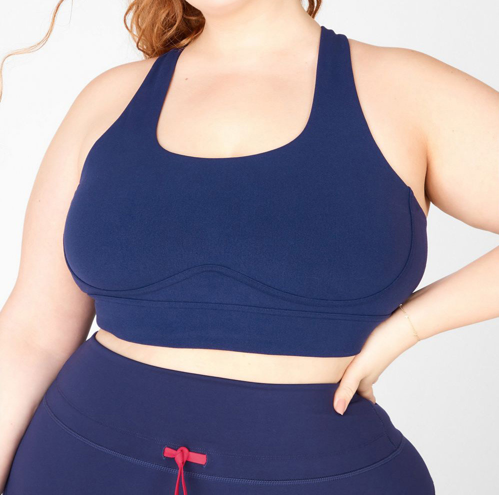 Custom Womens Plus Size Criss Cross High Impact Sports Bra Wholesale-Aktik