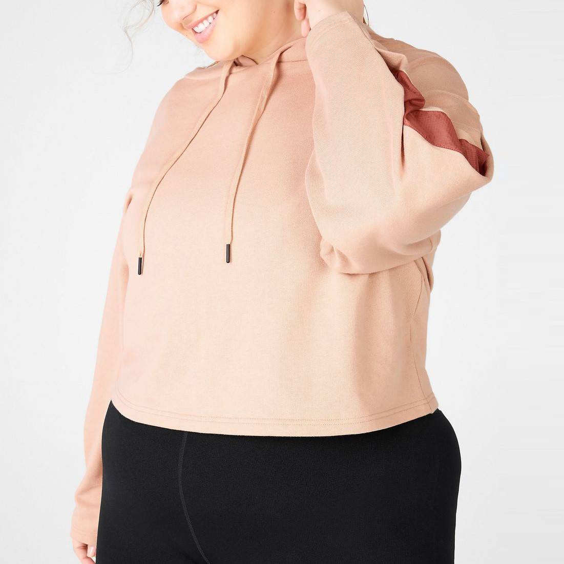 Custom Printed Logo Womens Cotton Plus Size Oversized Crop Top Sweatshirt-Aktik