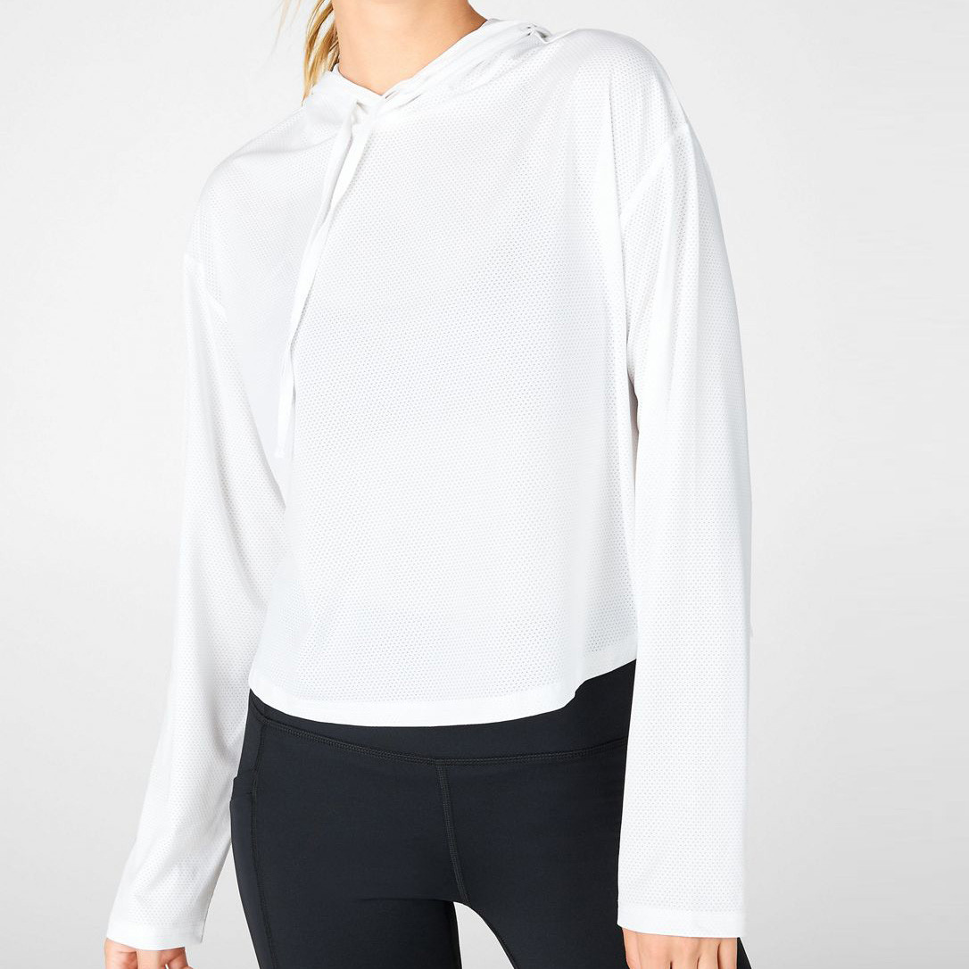 Private Label Custom Oversized Mesh Dri Fit Gym Hoodies for Women-Aktik