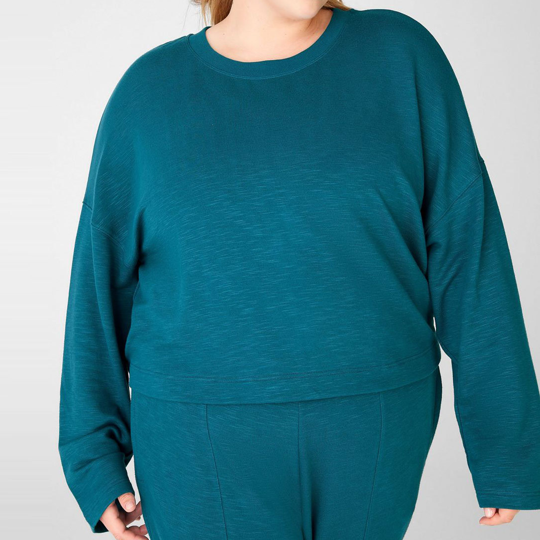 Private Label Custom Plus Size Oversized Crewneck Sweatshirts for Women-Aktik