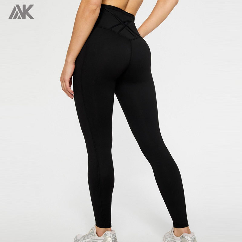 Custom High-Waisted Laced Up Women's Legging Quick-dry Compression Tight -Aktik