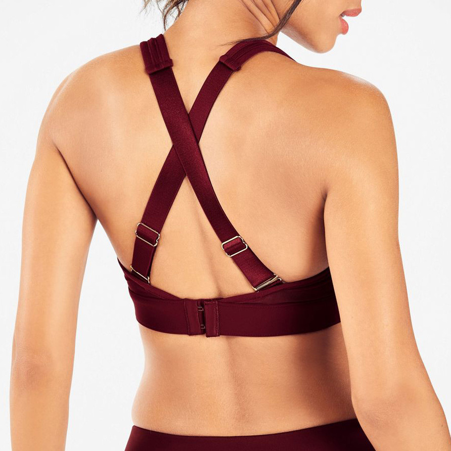 Custom Removable Padded Workout Sports Bra Top with Adjustable Strapse-Aktik