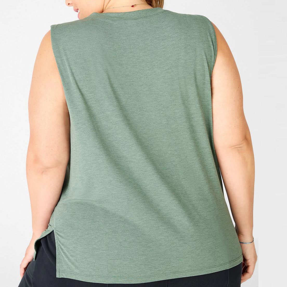 Custom Cotton Tank Tops Plus Size High Neck Womens Loose Tank Top-Aktik