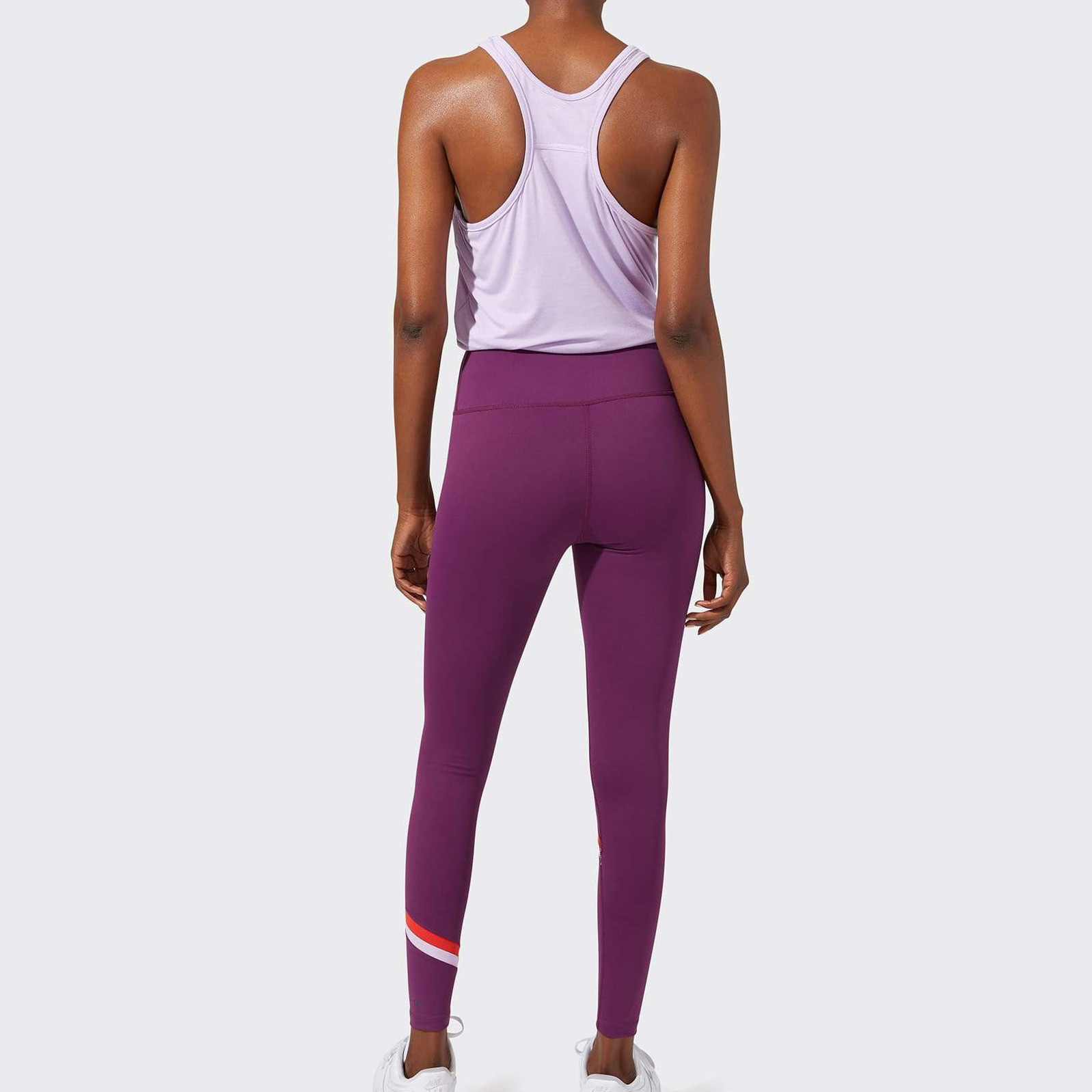 Private Label Womens Best Wholesale Leggings Outfit with Colored Stripes-Aktik