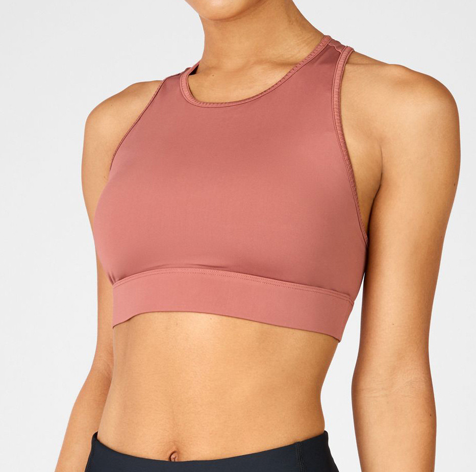 Custom Design Sports Bras with Pocket Binding Medium Support Yoga Bra-Aktik