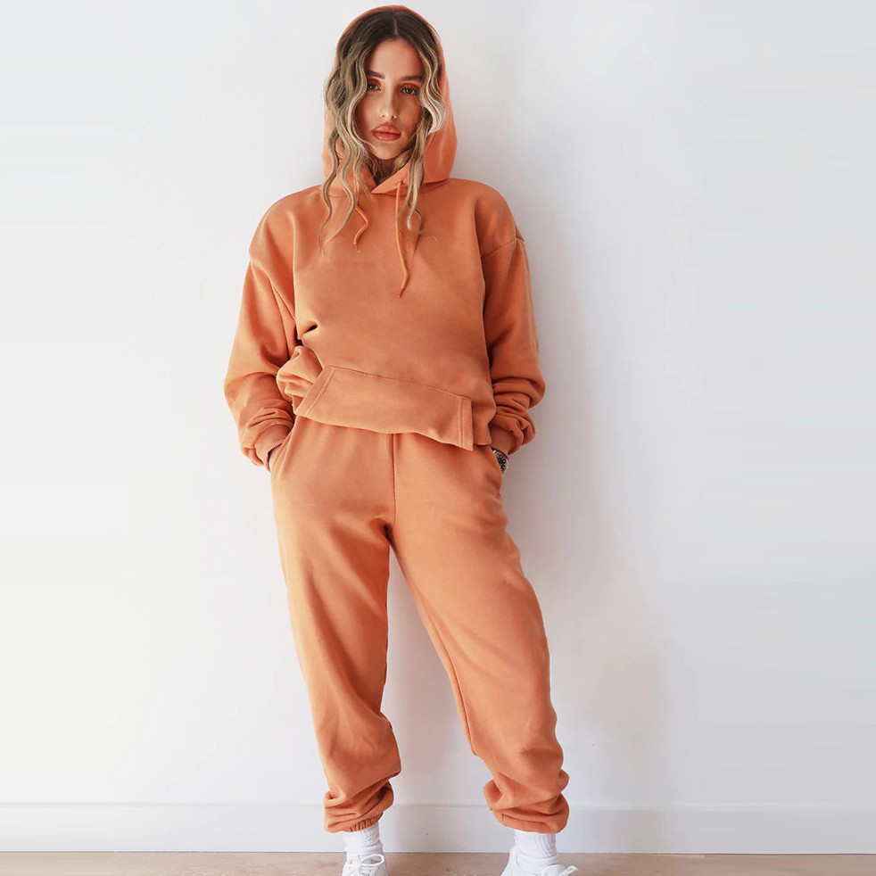 Wholesale Blank Jogger Sets Cotton Oversized Designer Womens Tracksuit Set-Aktik