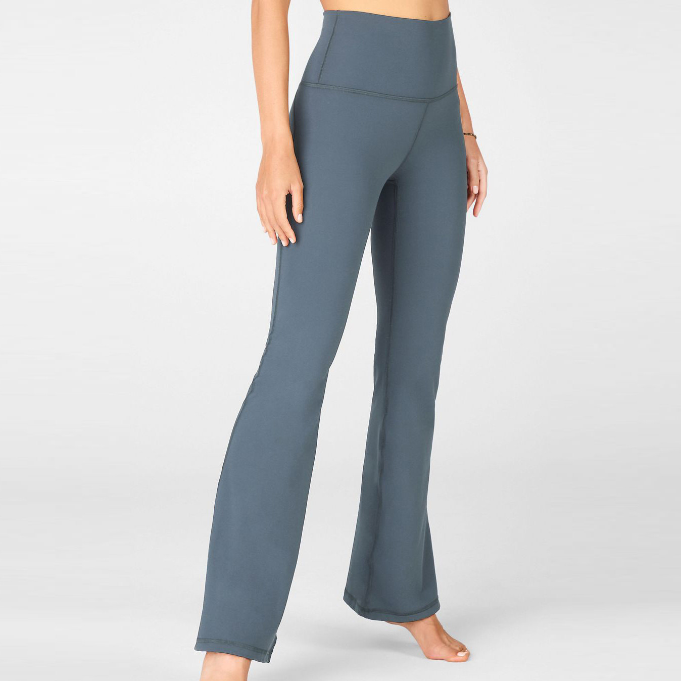 Custom Nylon High Waisted Tummy Control Flare Leg Yoga Pants for Women-Aktik