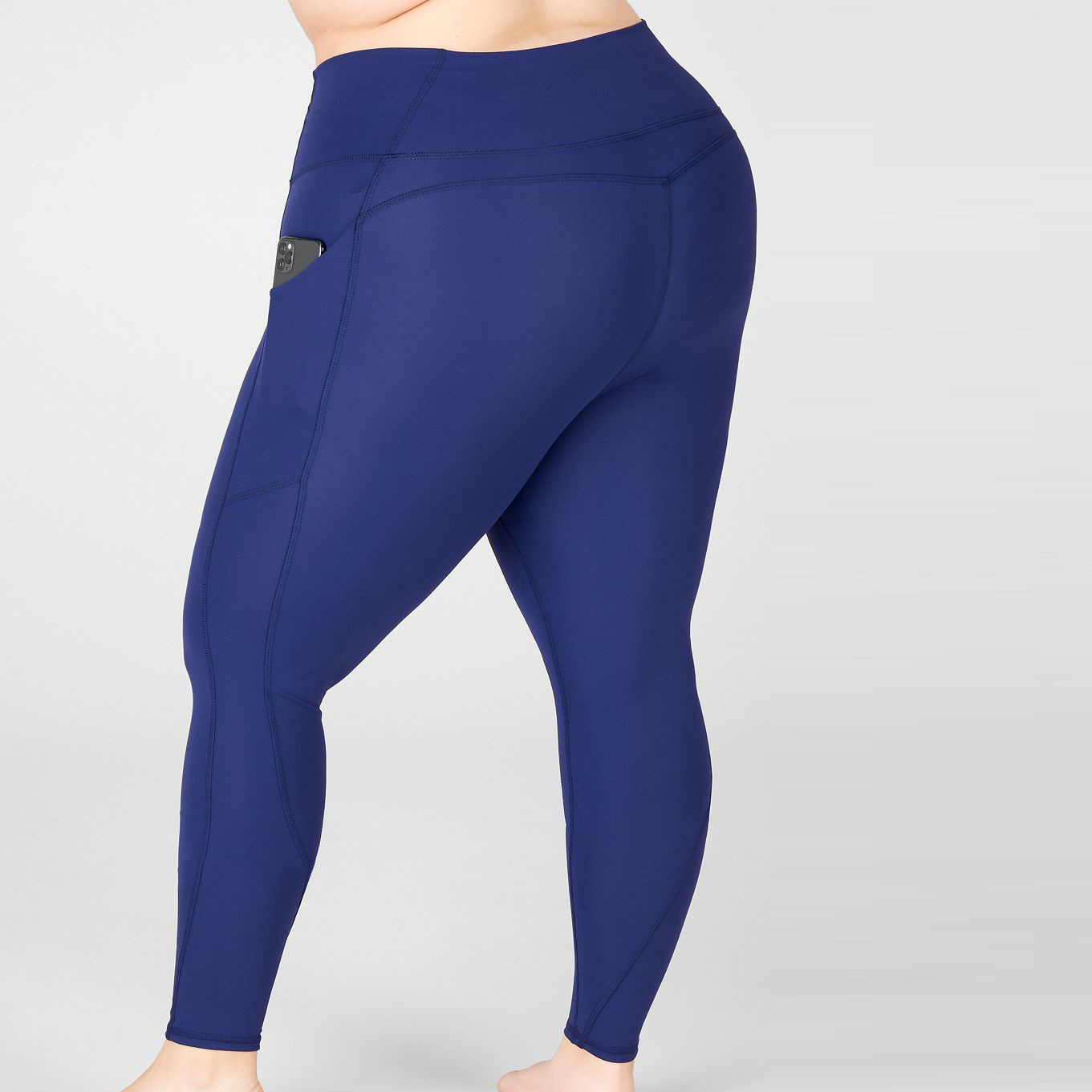 Custom Stretch High Waisted Tummy Control Plus Size Leggings with Pockets-Aktik