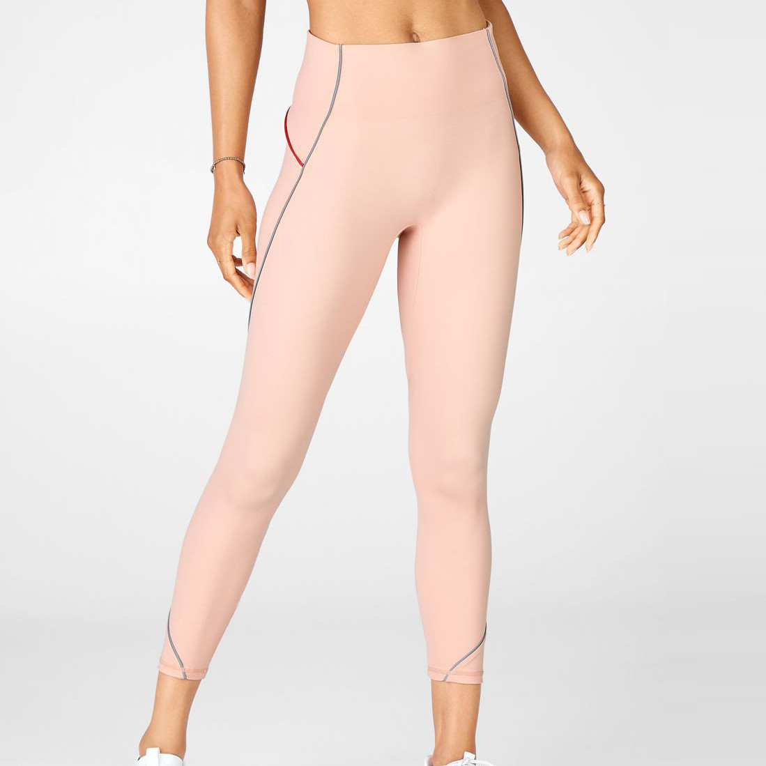Custom Reflective Leggings No Front Seam Best Running Leggings for Women-Aktik