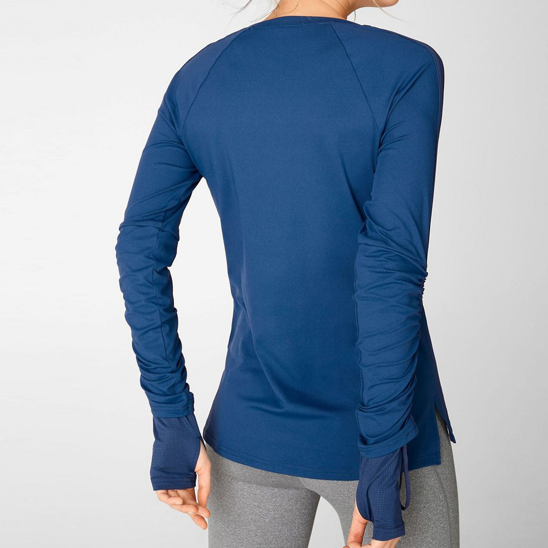 Custom Dry Fit Crew Neck Fitted Long Sleeve Athletic T Shirts for Women-Aktik
