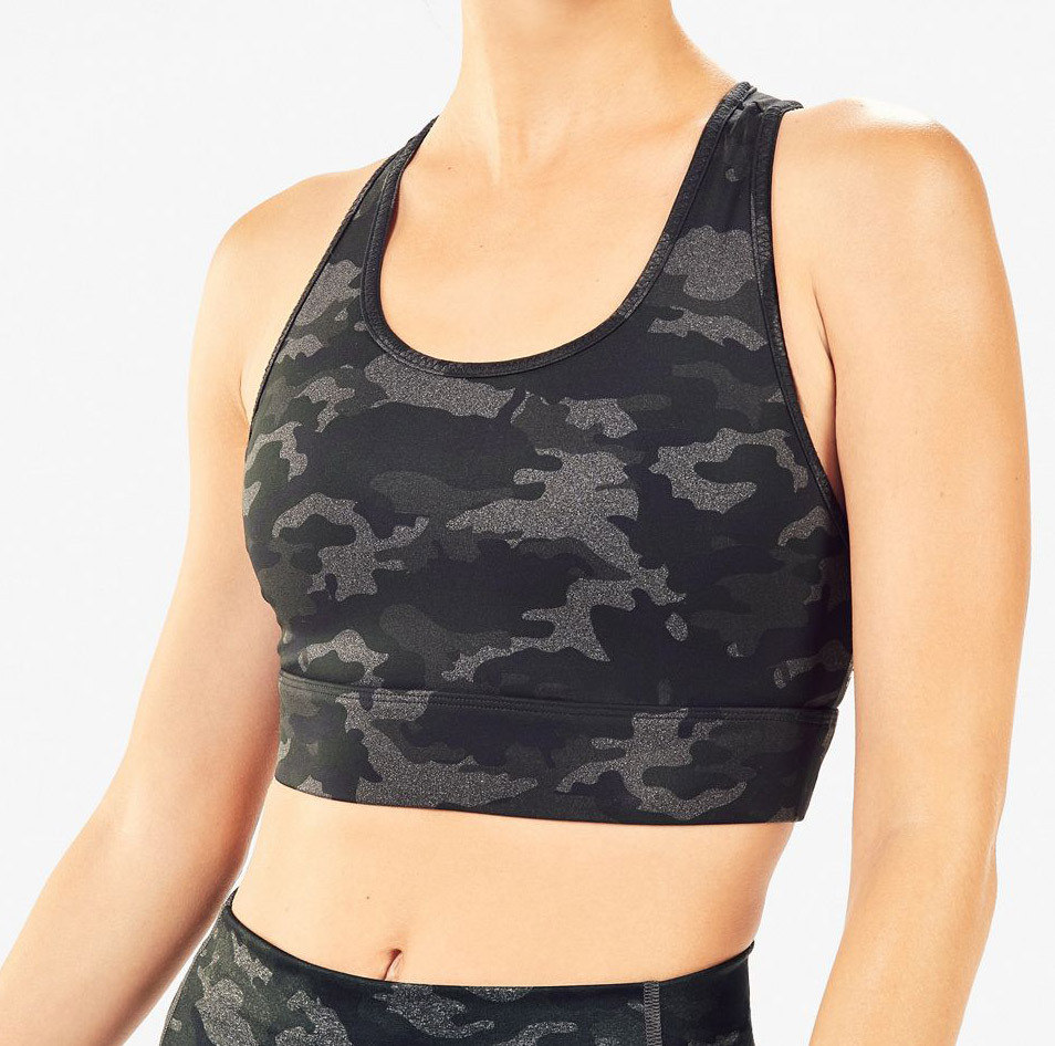 Custom Medium Impact Full Coverage Spandex Bulk Sports Bra with Pocket-Aktik