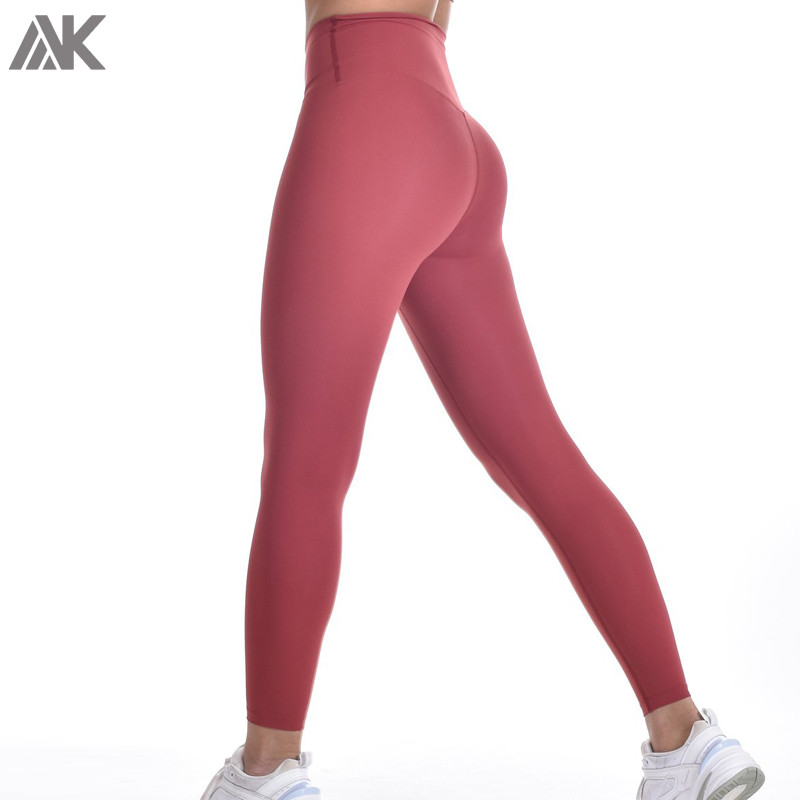 Custom High Waisted No Front Seam Activewear Leggings Women Fitness Tights-Aktik