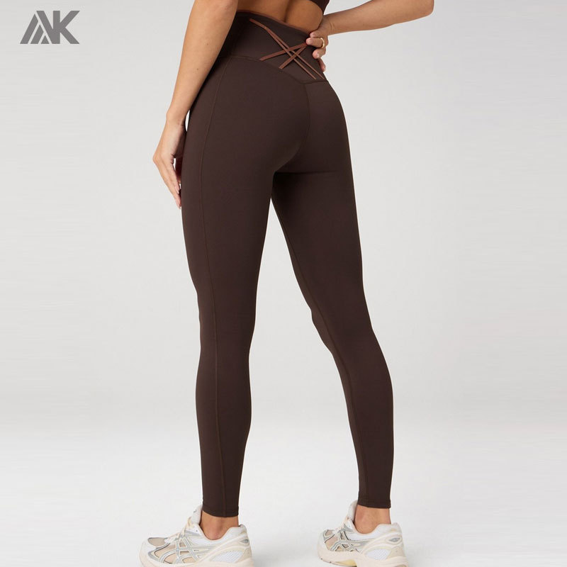 Custom High-Waisted Laced Up Women's Legging Quick-dry Compression Tight -Aktik