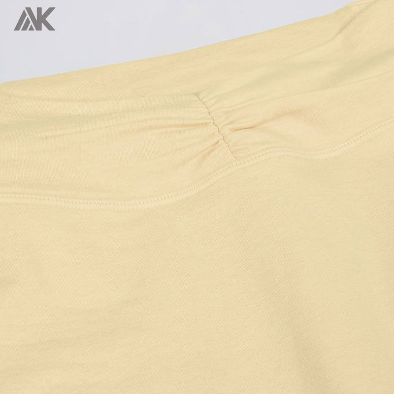 Custom Ruched Mid-rise V-shaped Women's leggings -Aktik