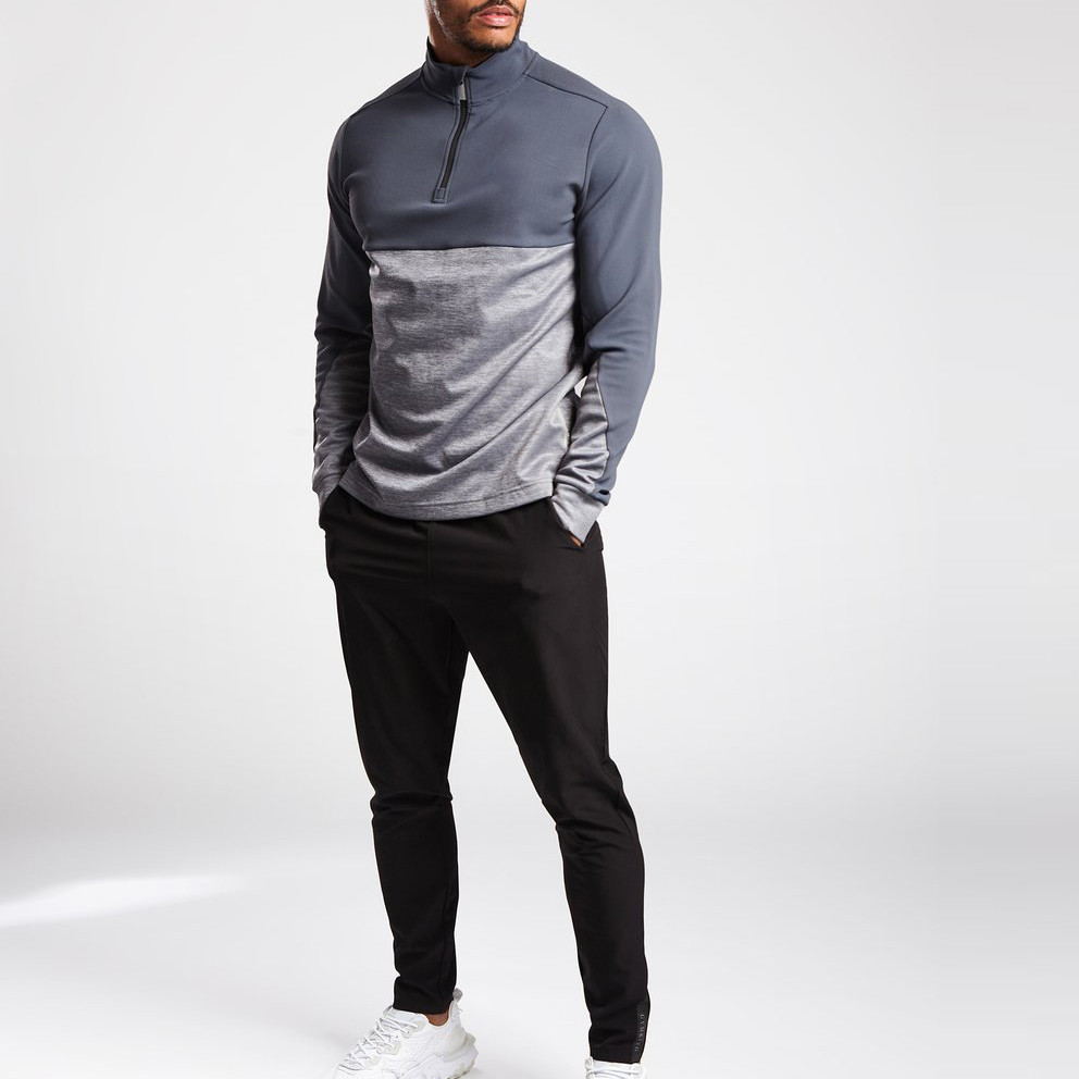 Private Label Custom Embroidered Quarter Zip Golf Mens Sweatshirts-Aktik