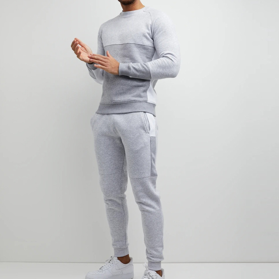 Custom Cotton Bulk Sweatsuits Mens Pullover Jogging Suits Wholesale-Aktik