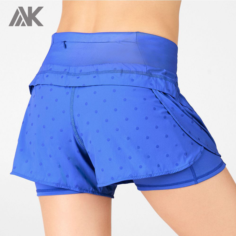 Private Label Quick Dry Wholesale Workout Shorts Women with Liner-Aktik