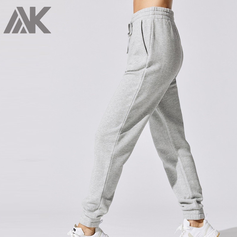 Custom Women Track Bodybuilding Pants Cotton Stacked Sweatpants Wholesale-Aktik