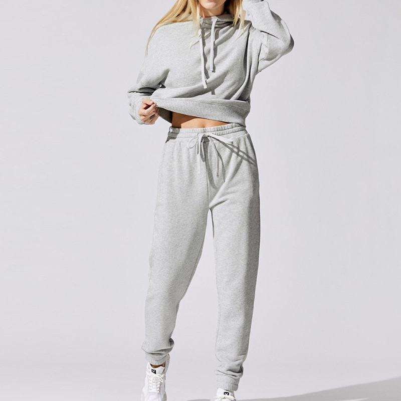 Custom Women Track Bodybuilding Pants Cotton Stacked Sweatpants Wholesale-Aktik