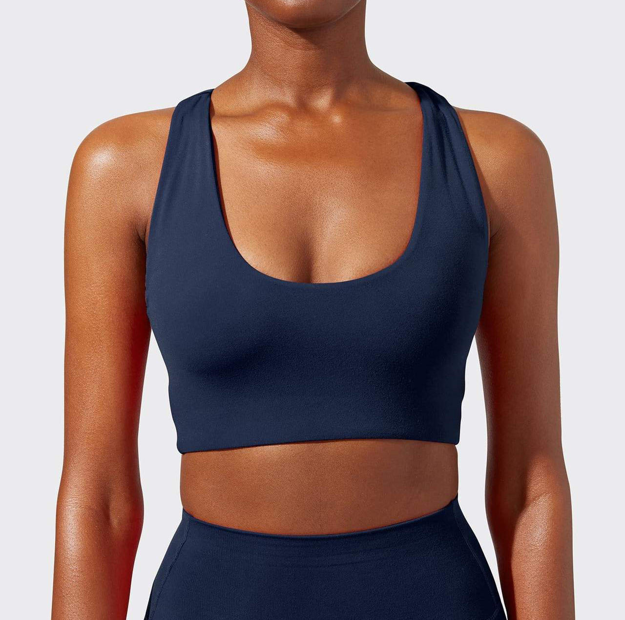 Custom Low Support Removable Padded Comfortable Teen Sports Bra Set-Aktik