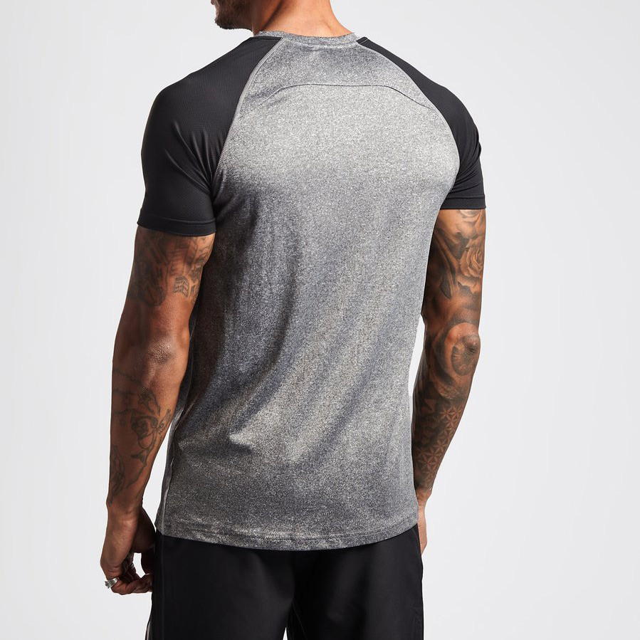 Custom Logo T Shirt Men's Raglan Sleeve Slim Fit Athletic Fit T Shirts-Aktik