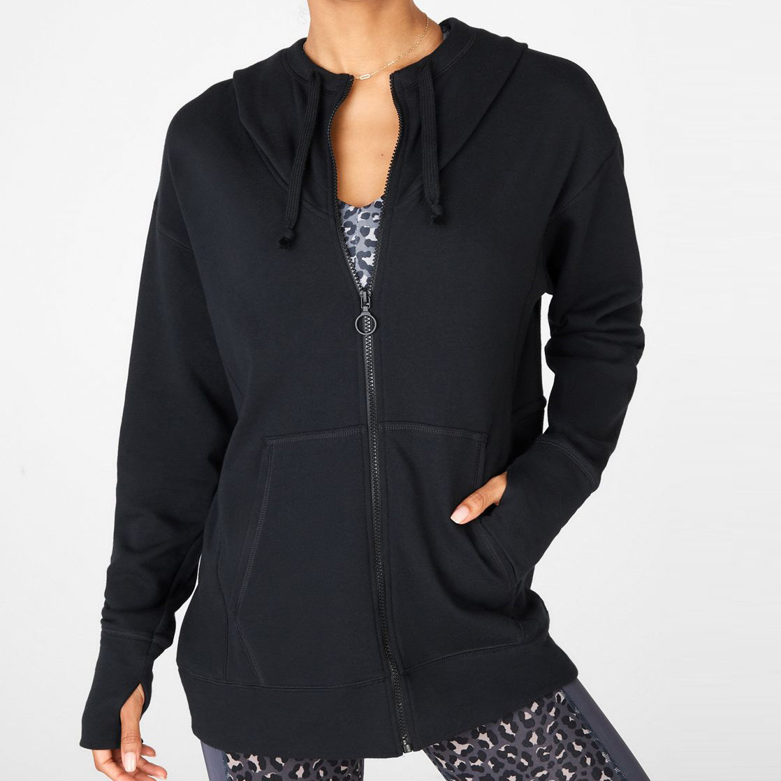 Customize Your Own Hoodie Cotton Fleece Oversized Womens Zip Up Hoodies-Aktik