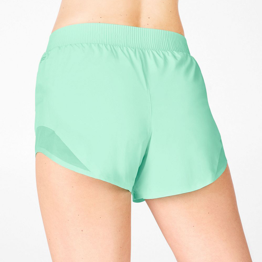 Wholesale Running Shorts Mid Rise Womens Athletic Shorts with Mesh Panels-Aktik