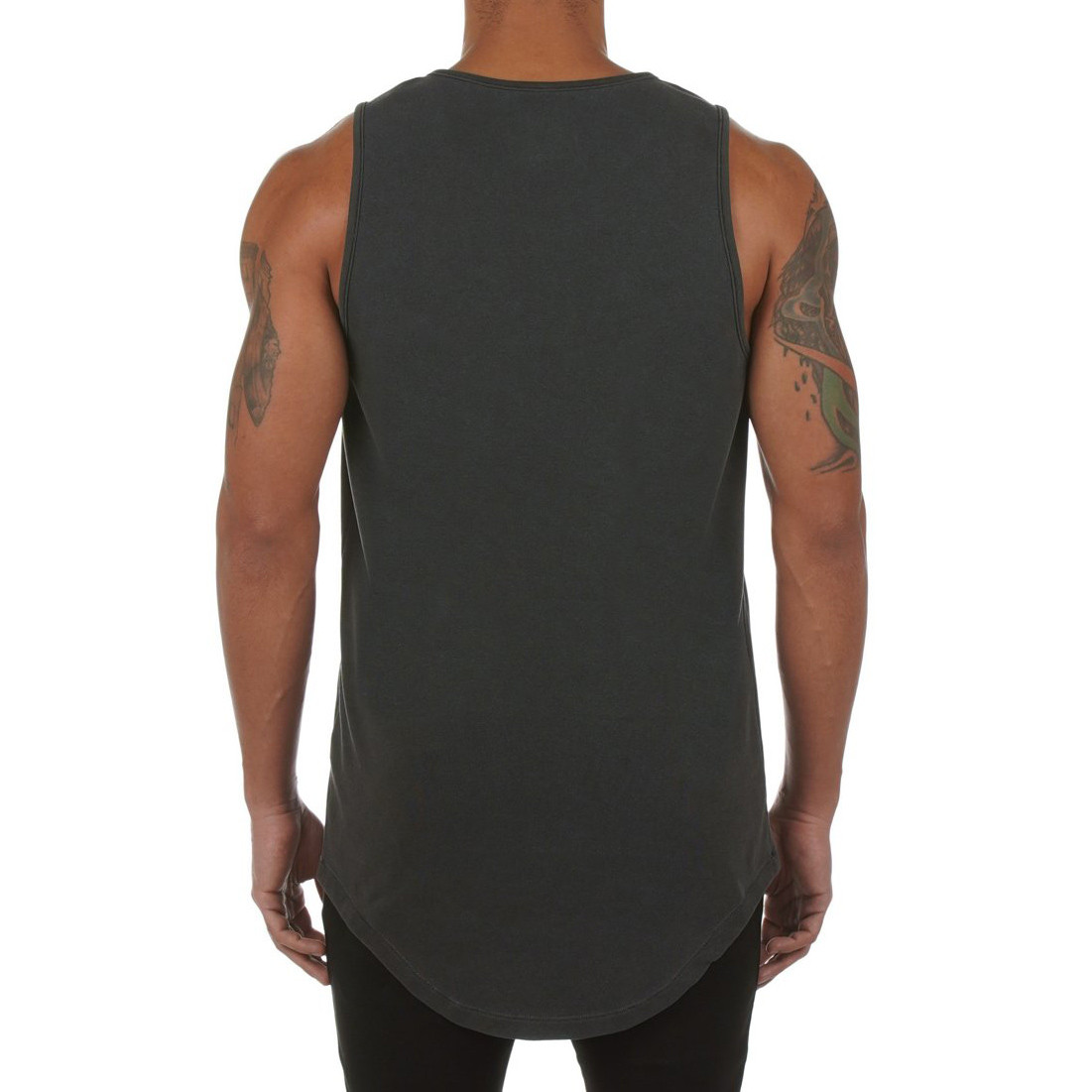 Private Label Wholesale Best Crew Neck Cotton Mens Workout Tank Tops-Aktik