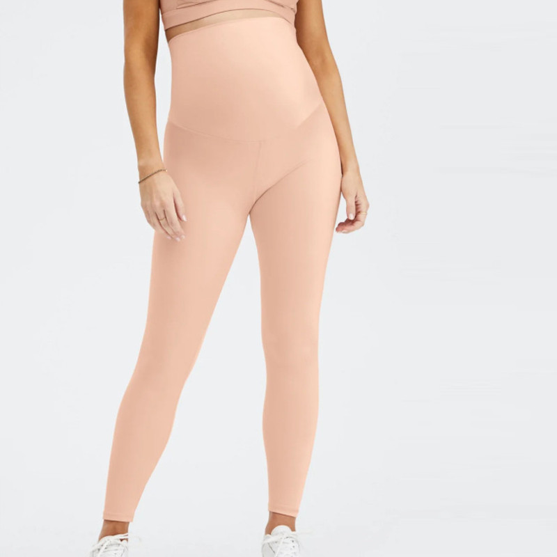 Custom Maternity Activewear High Waisted Maternity Yoga Pants Long Length-Aktik